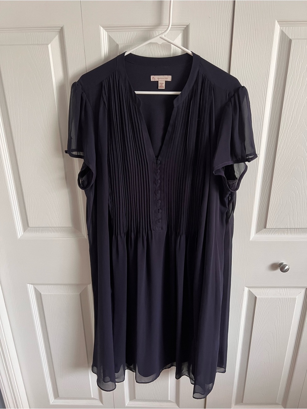 Women’s Navy Pleated Dress